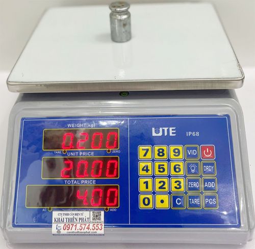 Cân tính tiền chống nước KTP UTE68 30kg Nhật Bản